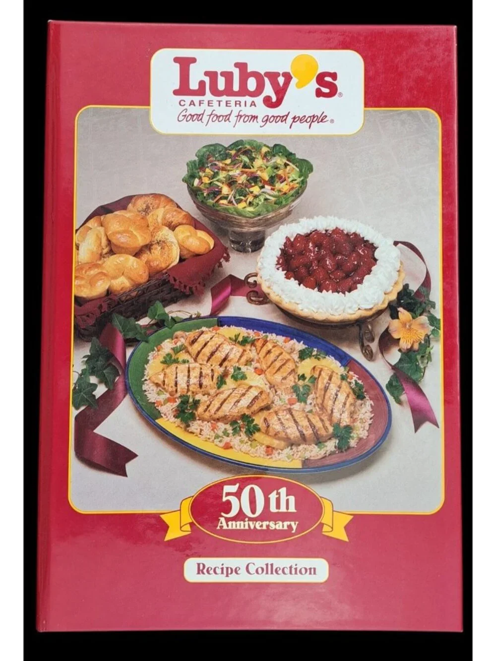 Vintage Luby's Cafeteria 50th Anniversary Recipe Collection Hardcover Cookbook